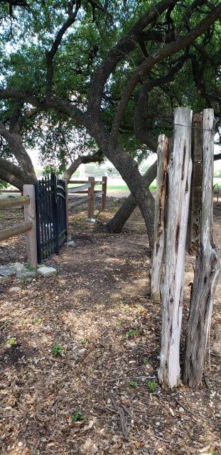 Gate and sign post