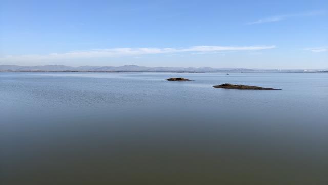 Looking east