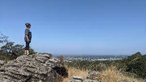 Penny looking off into the distance over Santa Rosa.