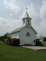 The church at the back of the cemetery now serves as the home of the Cornerstone Baptist Church.