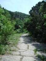 Bed rock trails and soaring cliffs are some of the features offered along Bull Creek.