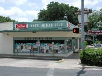 Nau's is a true neighborhood drug store.  There is no huge parking lot.  Just a place of business that does not adversely affect the neighborhood, it enhances it.