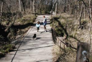 Low water crossing on the hike and bike trail.